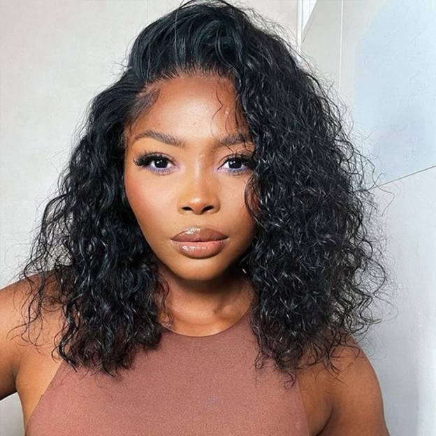 Sloane 5x5 Glueless Bob Wigs Human Hair Water Wave Lace Closure Wig