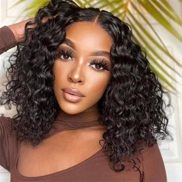 Sloane 5x5 Glueless Bob Wigs Human Hair Water Wave Lace Closure Wig