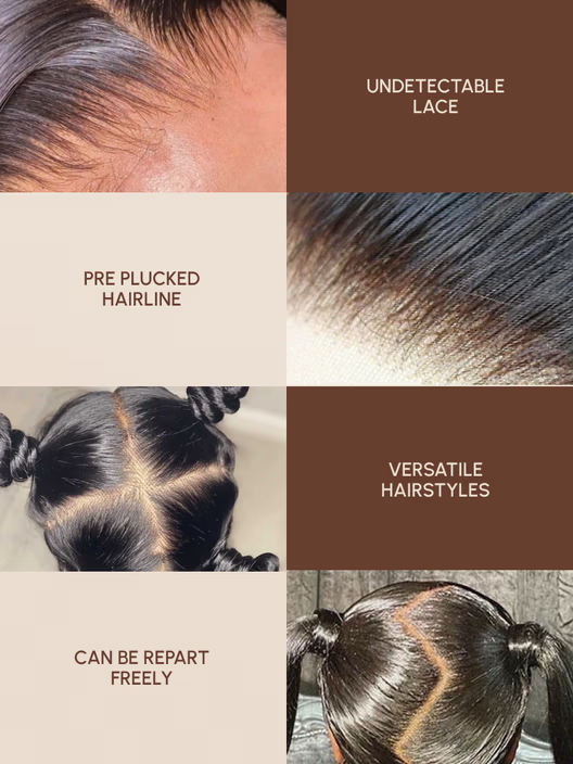 Tessa 40 50 Inch Glueless HD Lace Front Human Hair Wigs Body Wave Pre Bleached Knots and Pre Plucked-wigflash