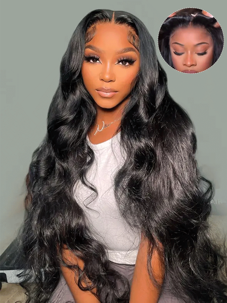 Tessa 40 50 Inch Glueless HD Lace Front Human Hair Wigs Body Wave Pre Bleached Knots and Pre Plucked-wigflash