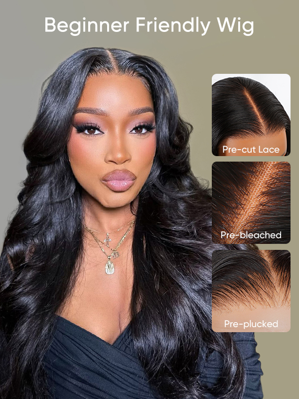 Tessa 40 50 Inch Glueless HD Lace Front Human Hair Wigs Body Wave Pre Bleached Knots and Pre Plucked-wigflash