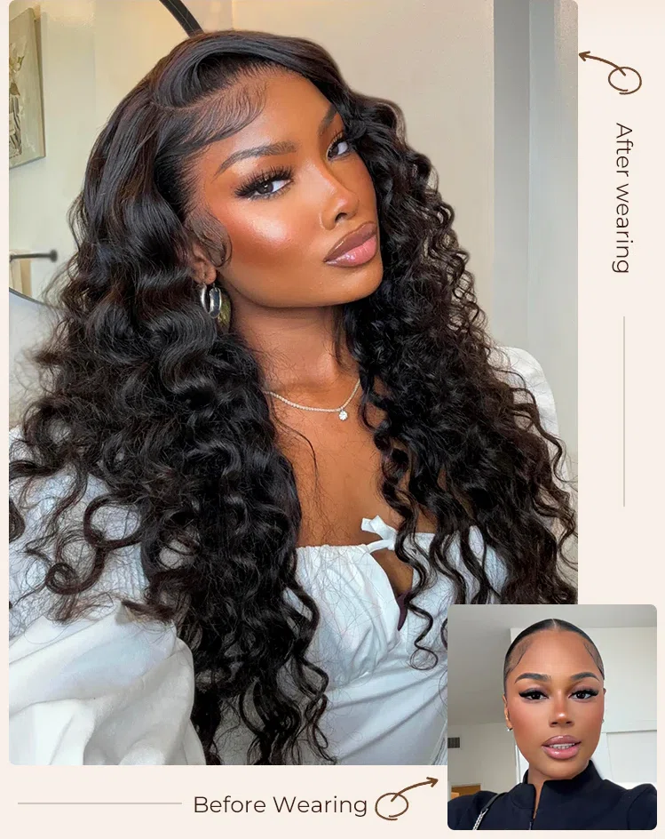 Freya Bleached Knots Glueless Loose Deep Wave Wig 13x4 13x6 Lace Front Human Hair Wigs With Drawstring Pre Plucked