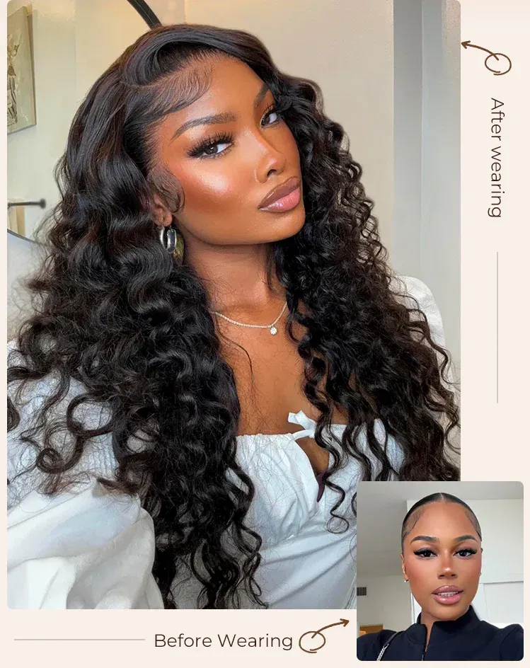 Freya Bleached Knots Glueless Loose Deep Wave Wig 13x4 13x6 Lace Front Human Hair Wigs With Drawstring Pre Plucked