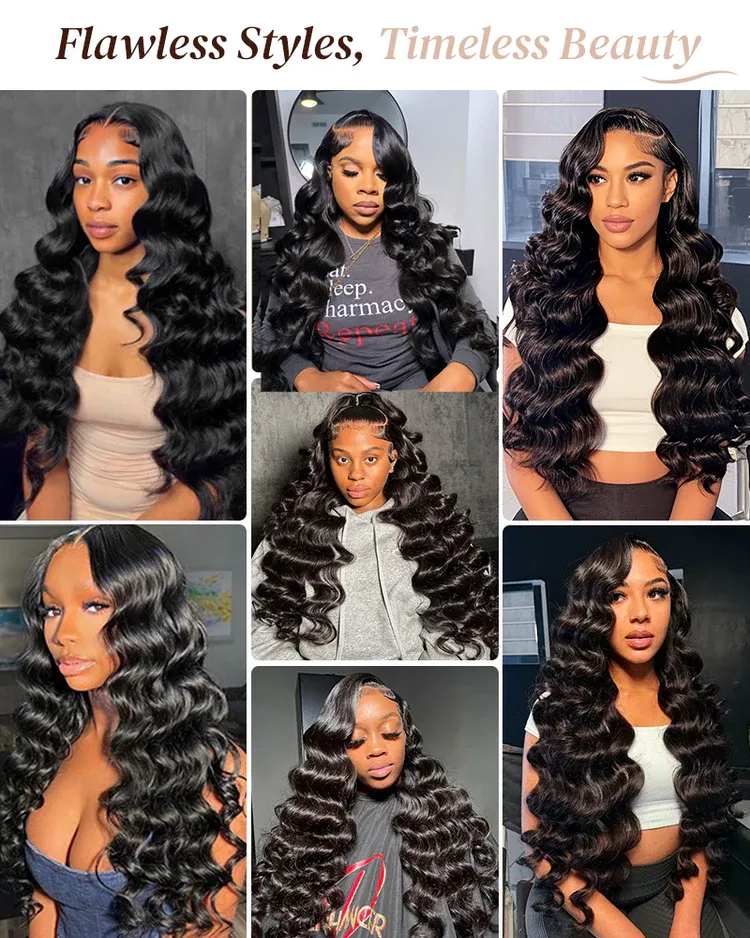 Freya Bleached Knots Glueless Loose Deep Wave Wig 13x4 13x6 Lace Front Human Hair Wigs With Drawstring Pre Plucked