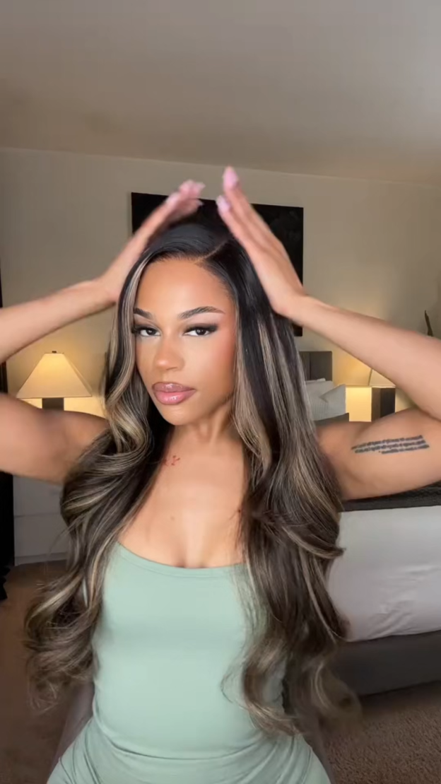 Harper Balayage Highlight Glueless Wigs Silky Straight With Drawstring 13x6  100% Human Hair Wig