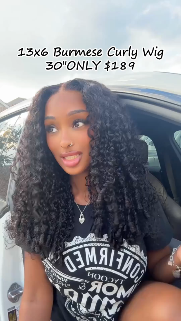 Harlow Bleached Knots Glueless Burmese Curly Wig 13x4 13x6 Lace Front Human Hair Wigs With Drawstring Pre Plucked 