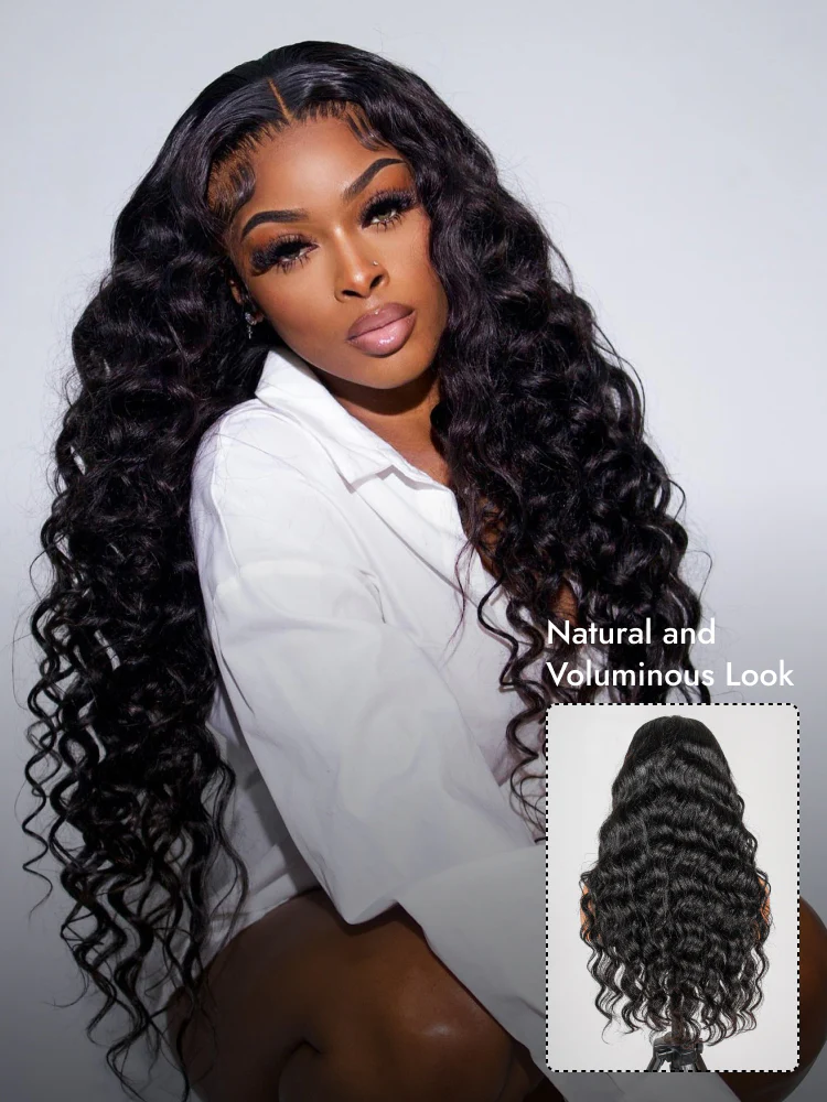 Freya Bleached Knots Glueless Loose Deep Wave Wig 13x4 13x6 Lace Front Human Hair Wigs With Drawstring Pre Plucked