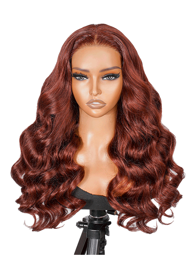 Gale Ginger Body Wave Wigs Reddish Brown Honey Blonde Colored Wigs Red 13x4 Lace Front Human Hair Wigs 