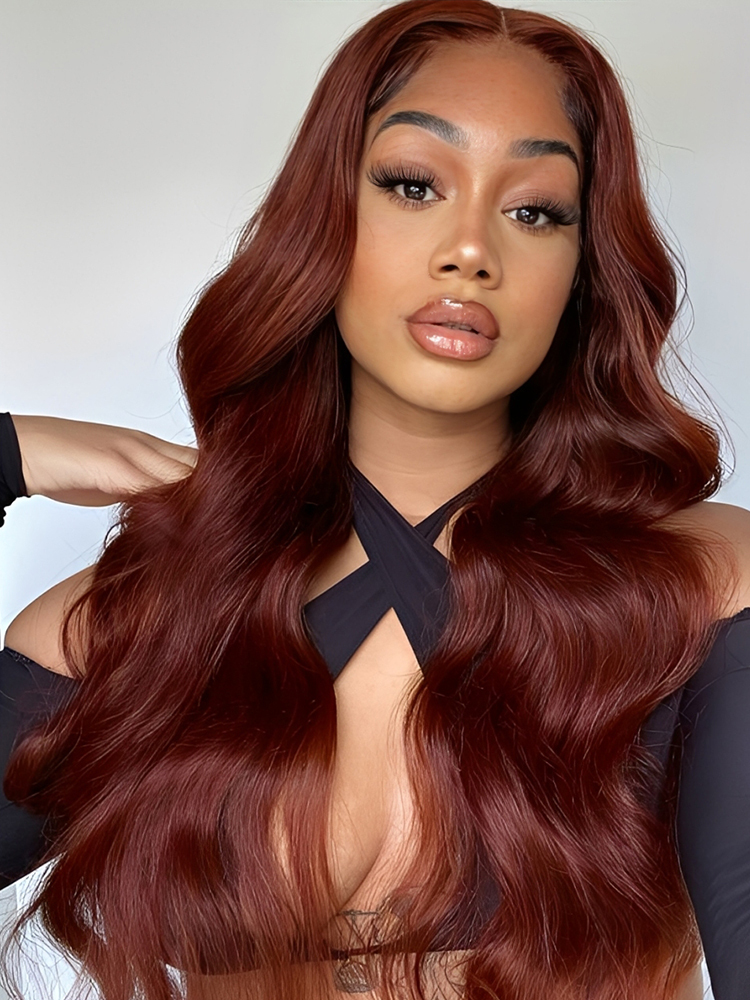 Gale Ginger Body Wave Wigs Reddish Brown Honey Blonde Colored Wigs Red 13x4 Lace Front Human Hair Wigs 