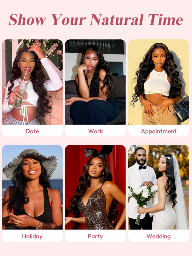 Maeve 13x6 HD Lace Frontal Wigs Bleached Knots Body Wave Glueless Human Hair Wigs Pre Plucked