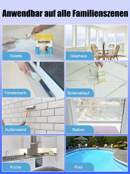 Transparentes unsichtbares Siegel Lecksicherer wasserfester Klebstoff