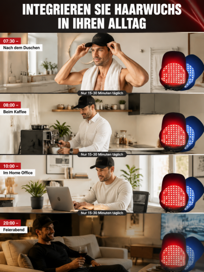 🧢 Klinisch getestete Kappe mit 272 Laserdioden – 650nm Dual-Therapie für volleres Haar in 6 Wochen, Heute 50% Rabatt + Risikofreie 30 Tage Geld-zurück-Garantie