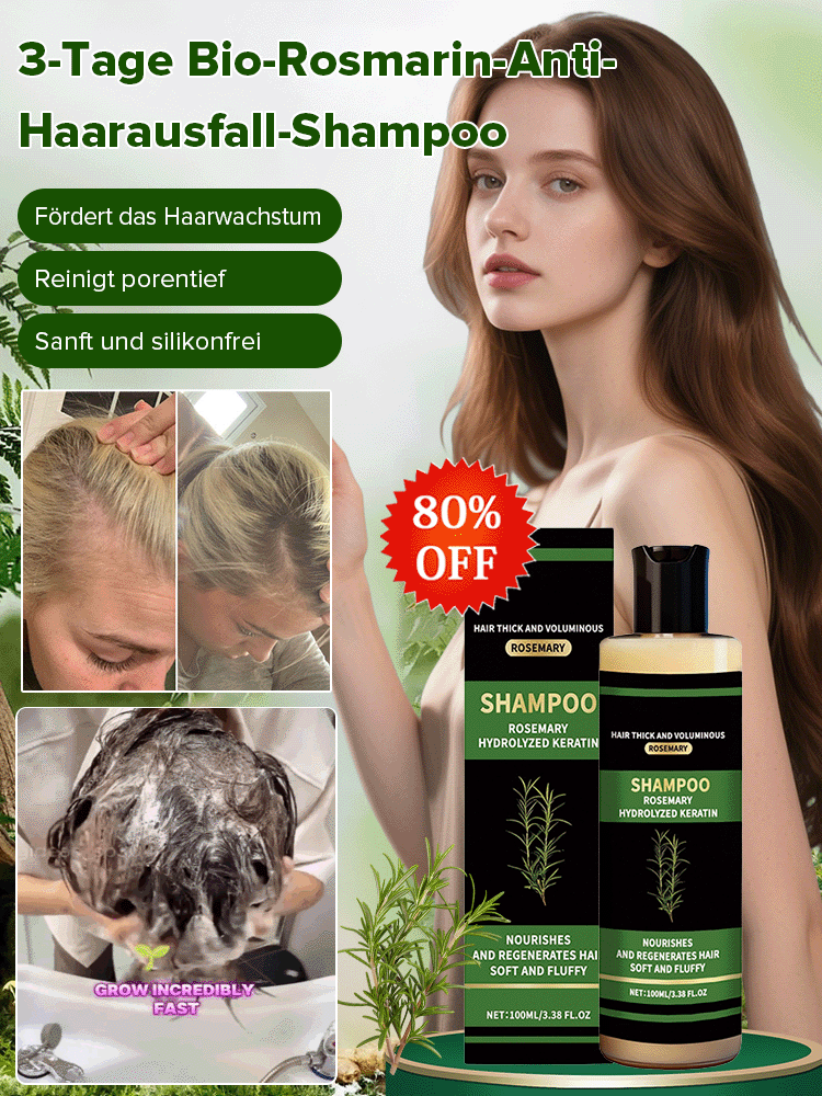 【7 Tage Haarwachstum】Bio-Rosmarin-Anti-Haarausfall-Shampoo