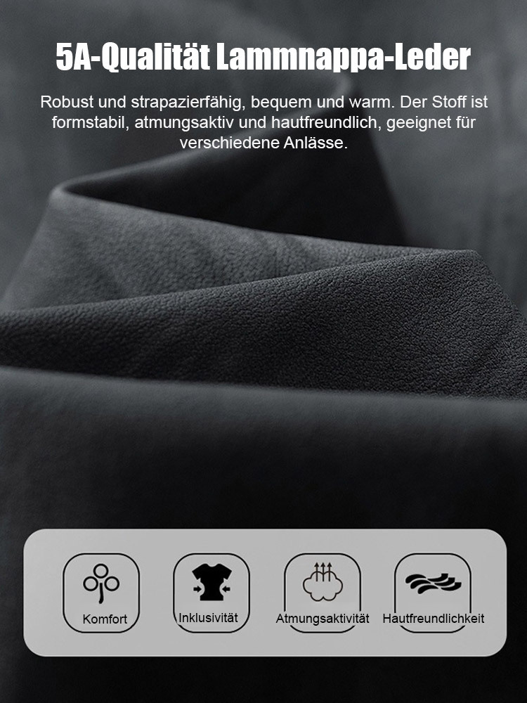 Entspannte Pilotenjacke mit Stehkragen aus Leder