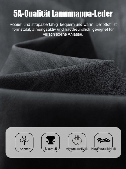 Entspannte Pilotenjacke mit Stehkragen aus Leder