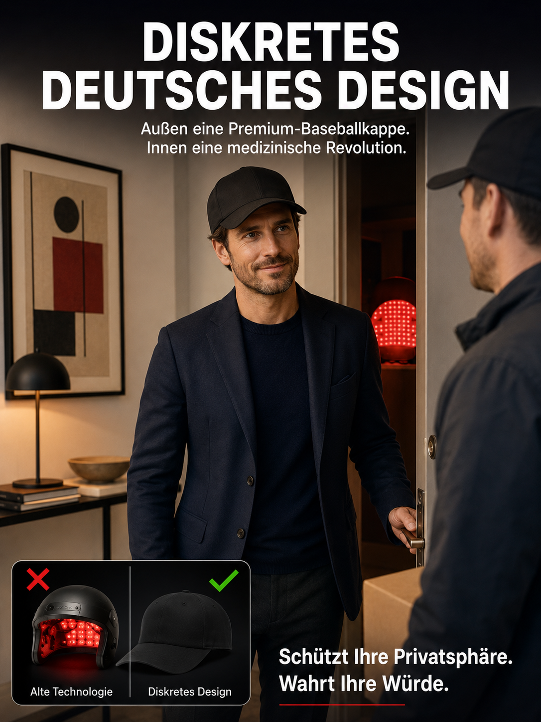 🧢 Klinisch getestete Kappe mit 272 Laserdioden – 650nm Dual-Therapie für volleres Haar in 6 Wochen, Heute 50% Rabatt + Risikofreie 30 Tage Geld-zurück-Garantie
