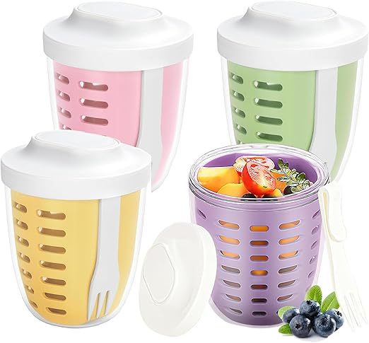 🍇Double layered draining salad cup🍊