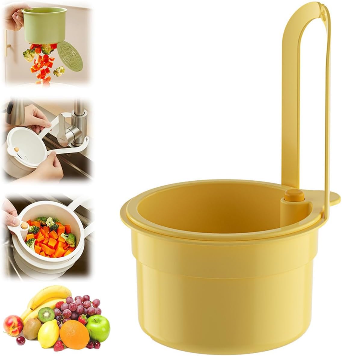Faucet Hanging Strainer, Plastic Kitchen Drain Storage Basket