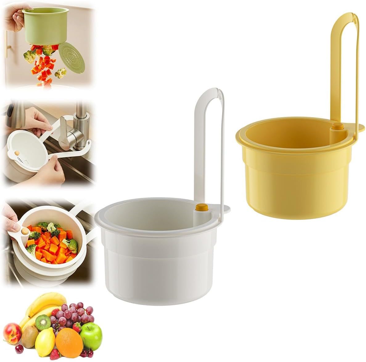 Faucet Hanging Strainer, Plastic Kitchen Drain Storage Basket