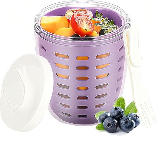 🍇Double layered draining salad cup🍊