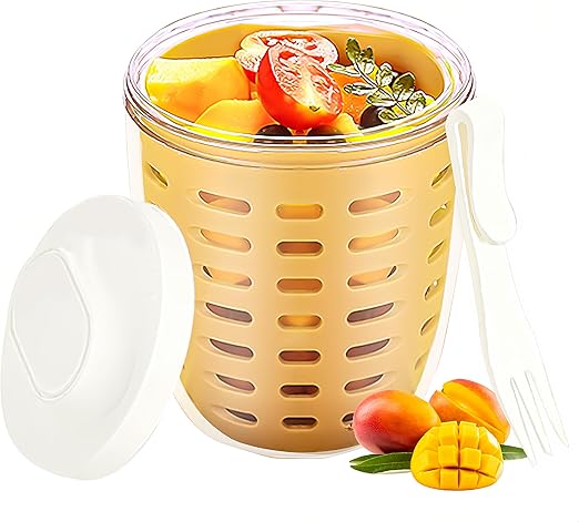 🍇Double layered draining salad cup🍊