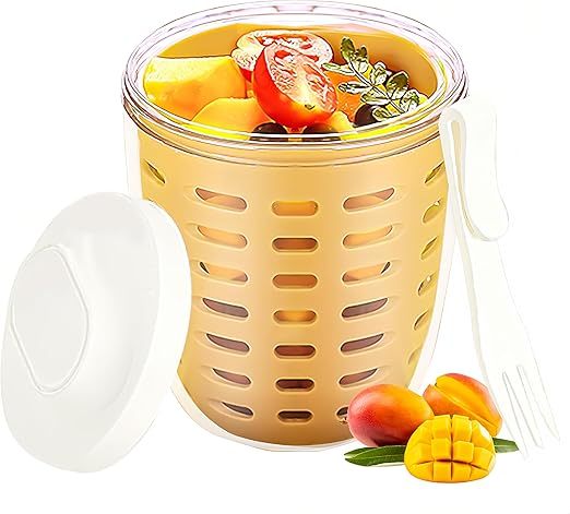 🍇Double layered draining salad cup🍊