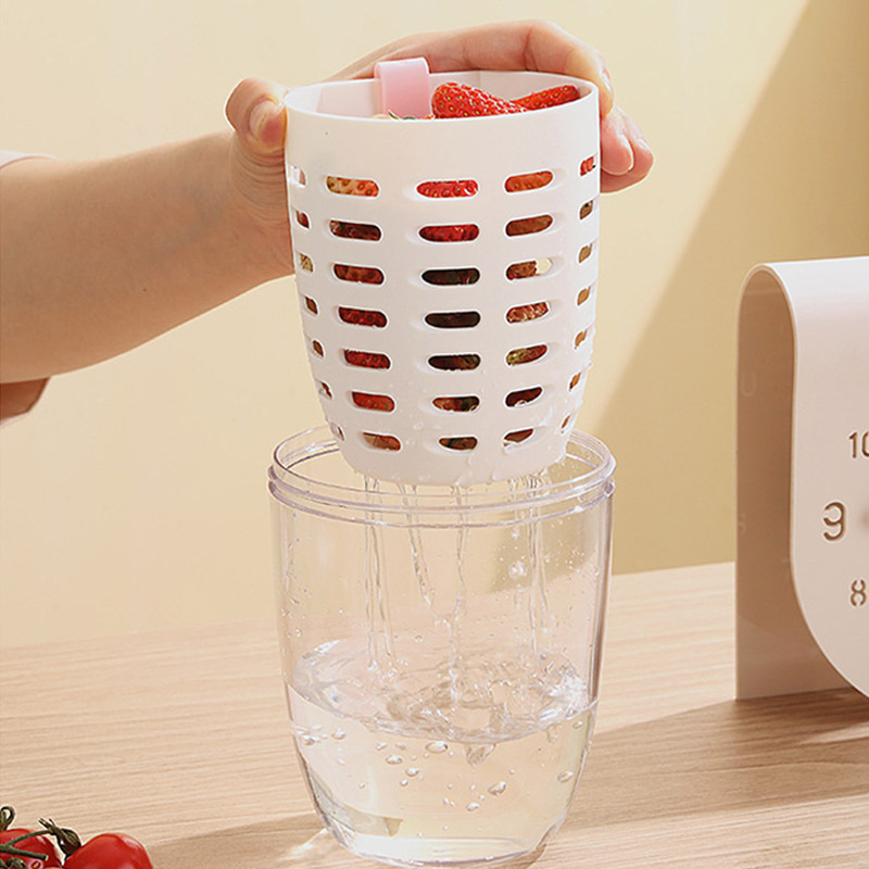 🍇Double layered draining salad cup🍊