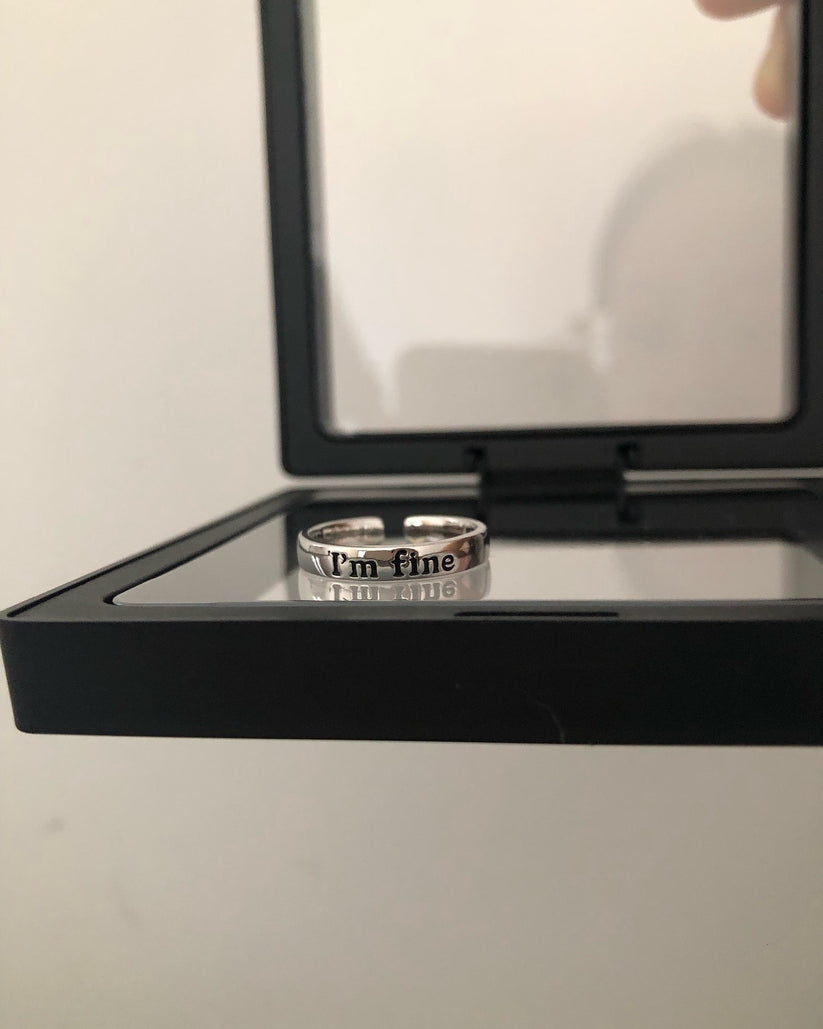 I’m Fine. Save Me. Adjustable Ring