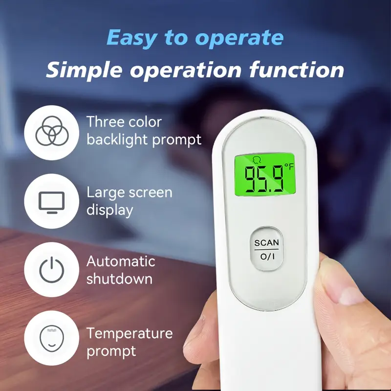 3 in 1 digital touchless forehead thermometer three color backlight   large screen display automatic shutdowm temperatuer   infrared digital thermometer for healthmonitoring non contact Product details 7