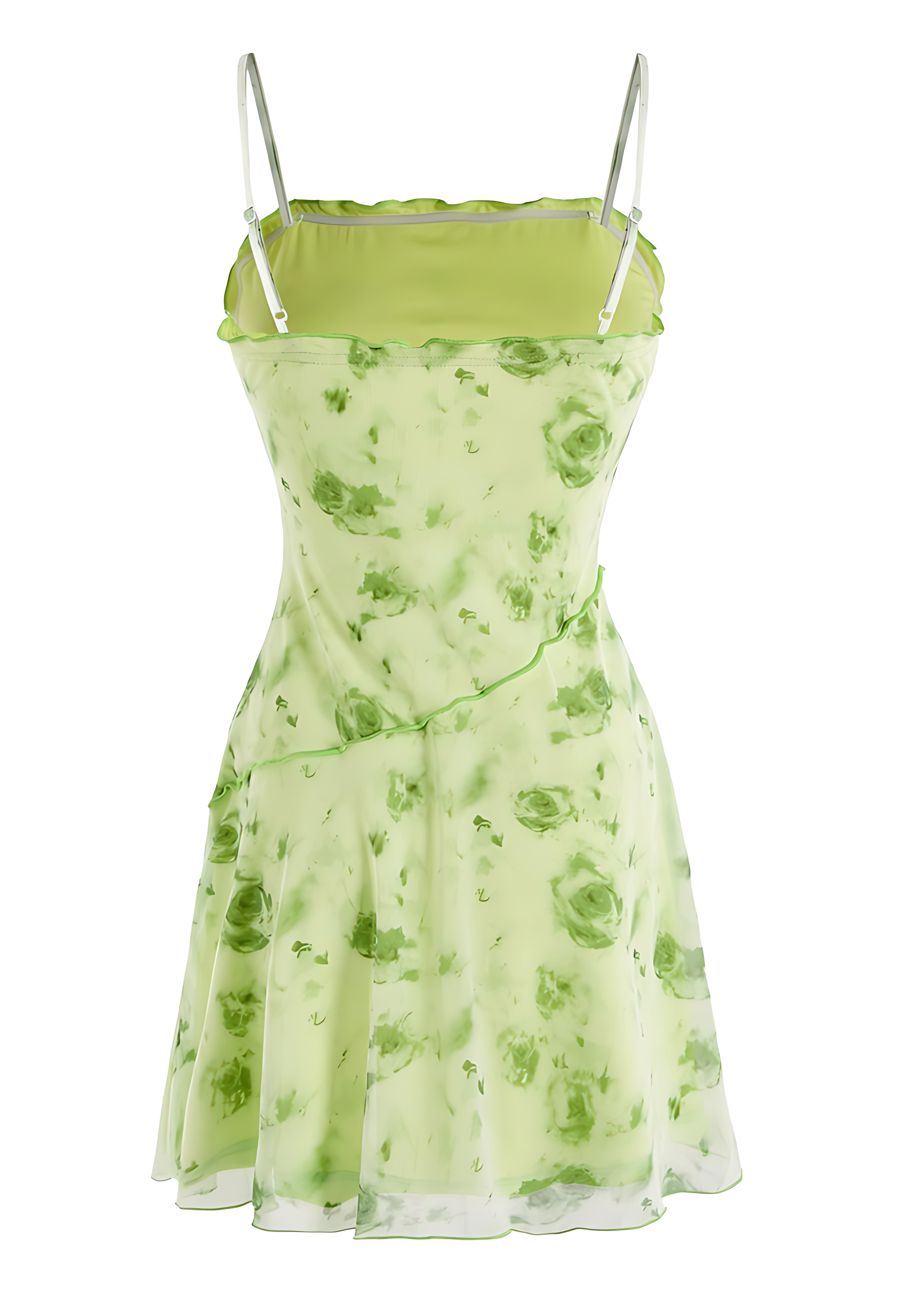 Sleeveless Floral Print A-Line Mini Sundress with Adjustable Straps
