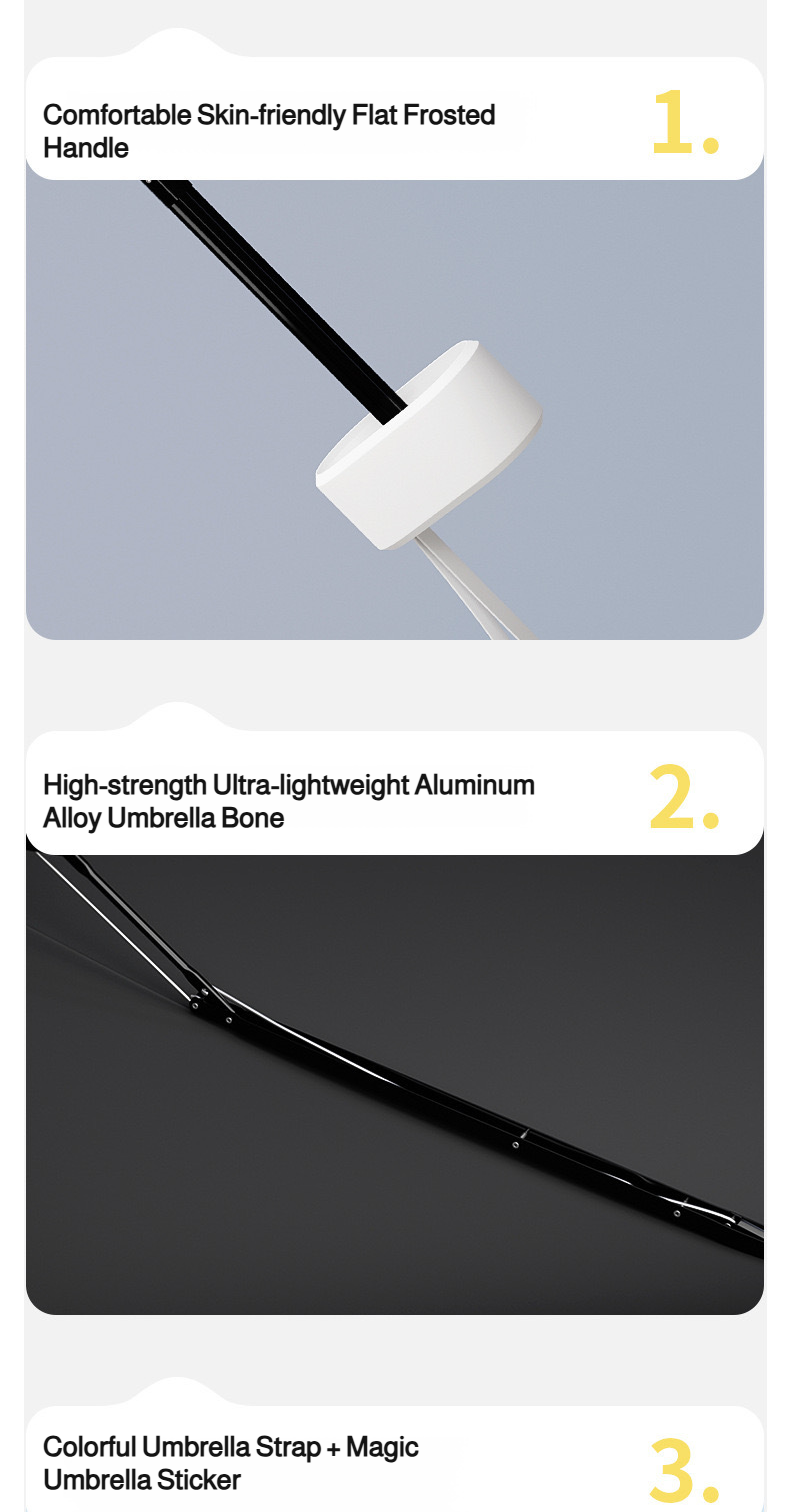Mini umbrella demonstrating dual-use design