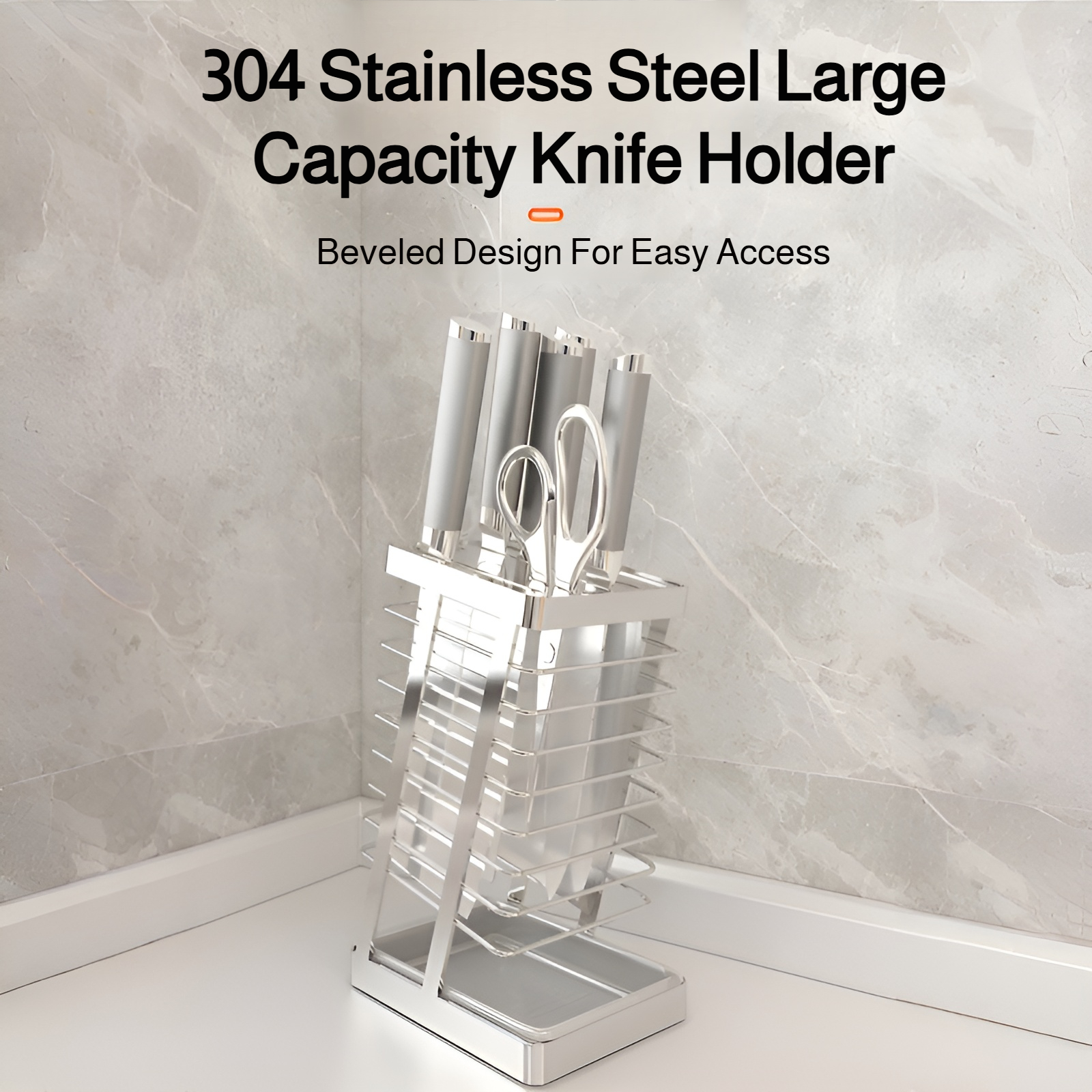 Household knife storage rack with drainage design