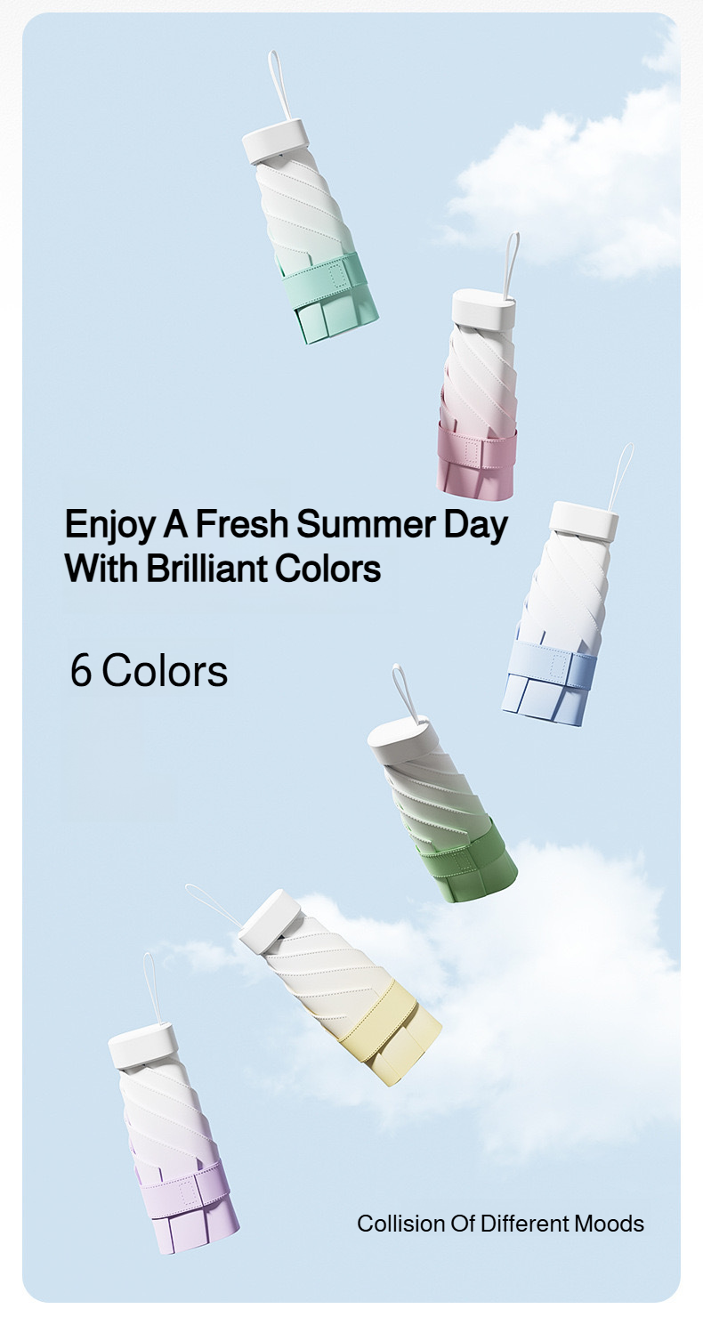 Mini pocket umbrella for rain and sun protection