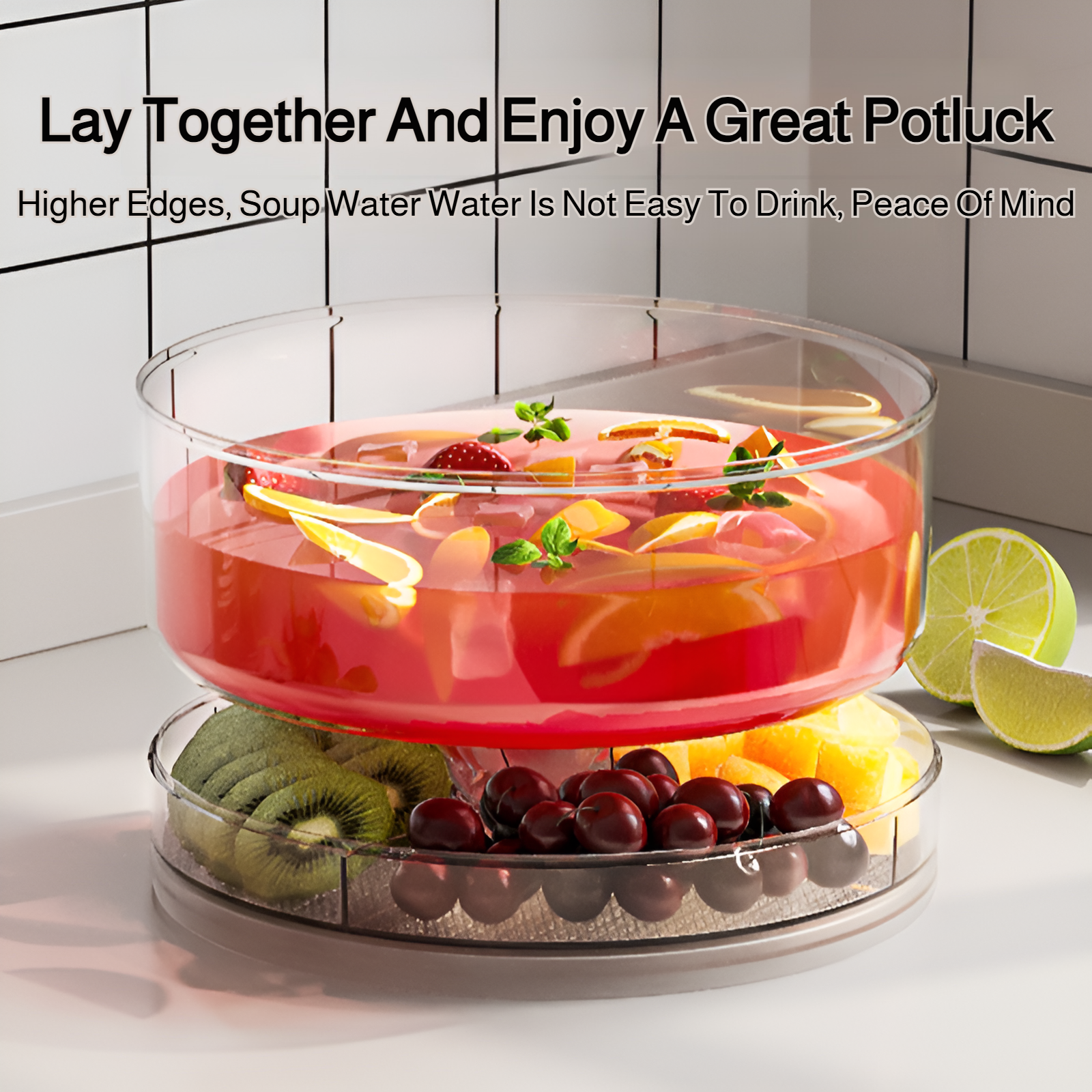 4-compartment organizer for fruits and salads