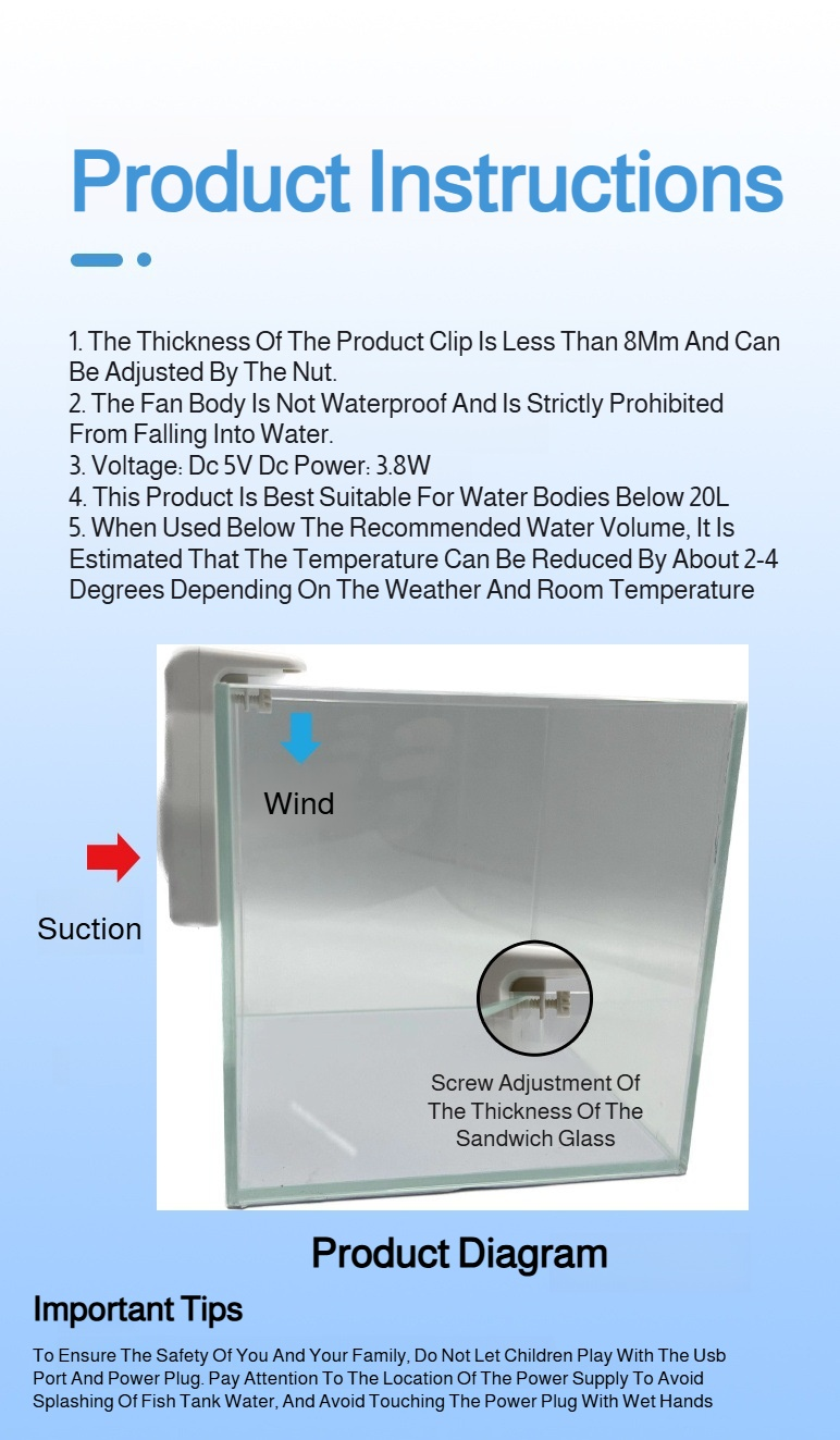 Compact fish tank cooling solution