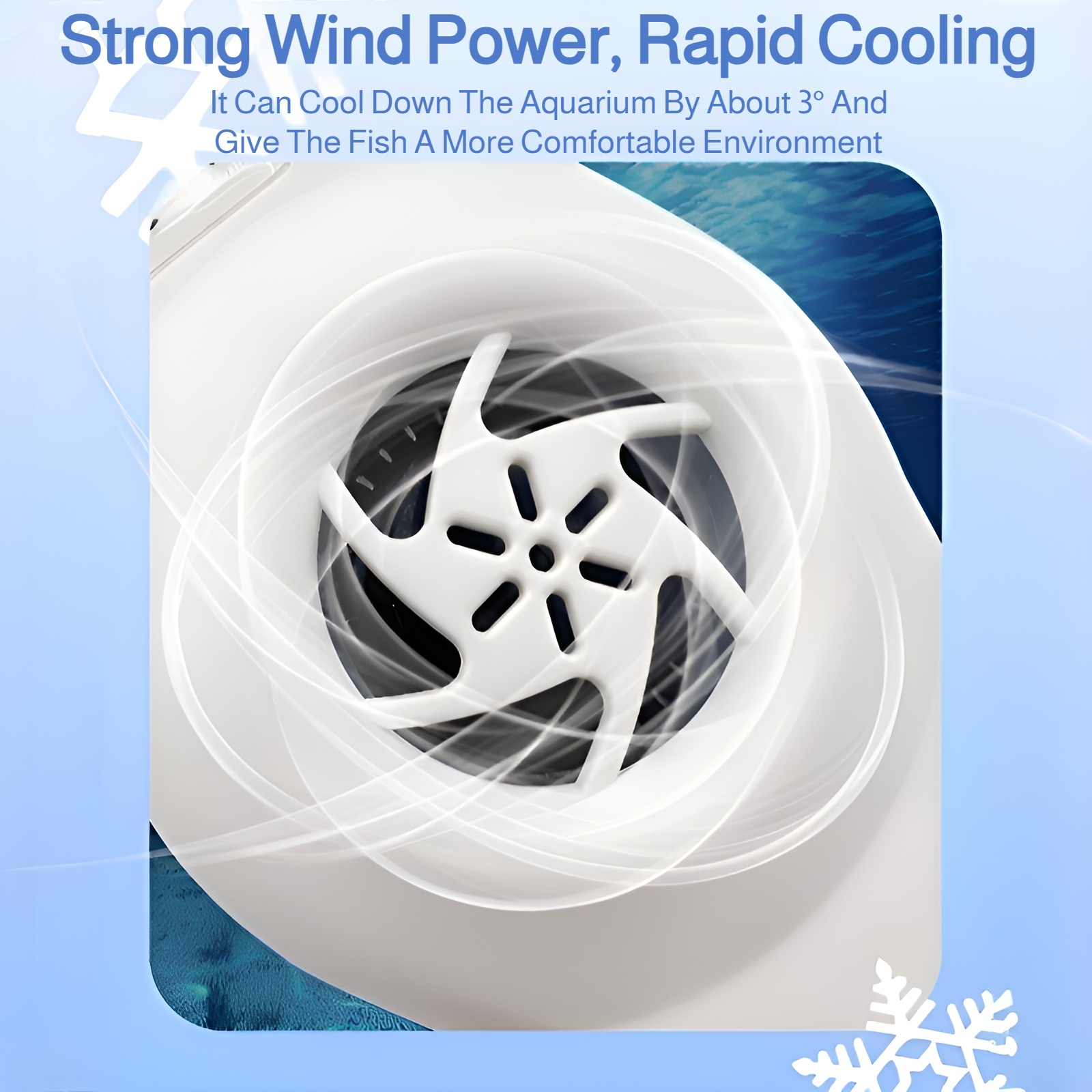 Adjustable wind speed fish tank fan