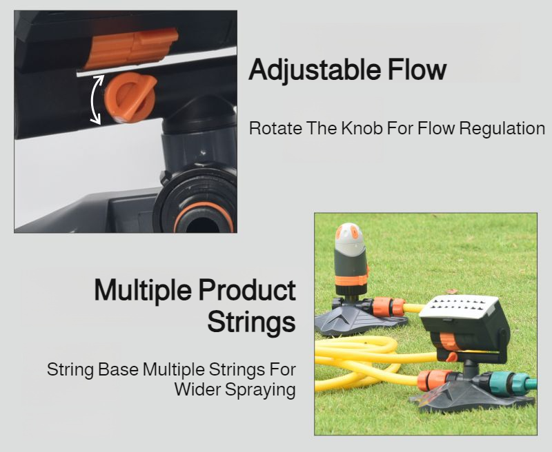 Close-up of 4 spray mode nozzle for plants