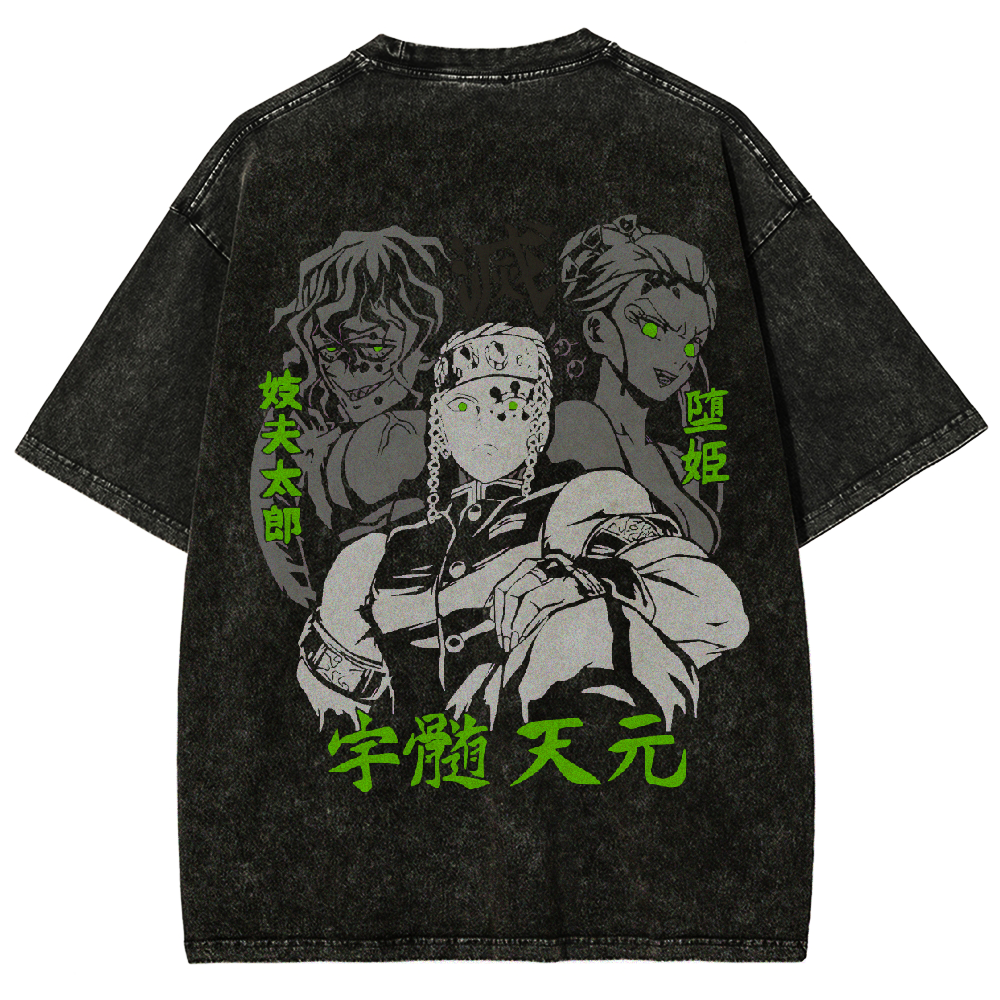 Tengen Uzui Anime T-Shirt, Demon Slayer Graphic Tee, Sound Hashira Oversized Streetwear, Cool Japanese Anime Shirt, Gift for Otaku, Kimetsu no Yaiba Fans