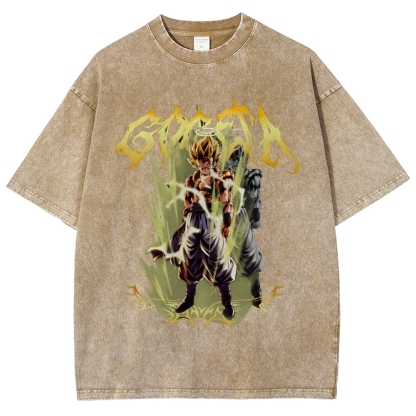 Gogeta Unisex Fit Washed T-Shirt | Dragon Ball Super