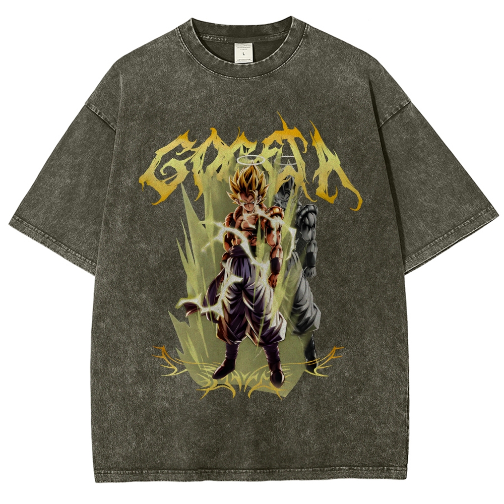 Gogeta Unisex Fit Washed T-Shirt | Dragon Ball Super