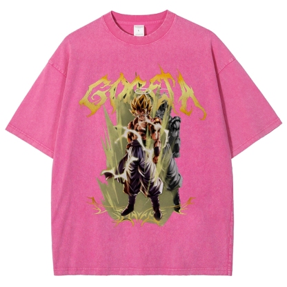 Gogeta Unisex Fit Washed T-Shirt | Dragon Ball Super