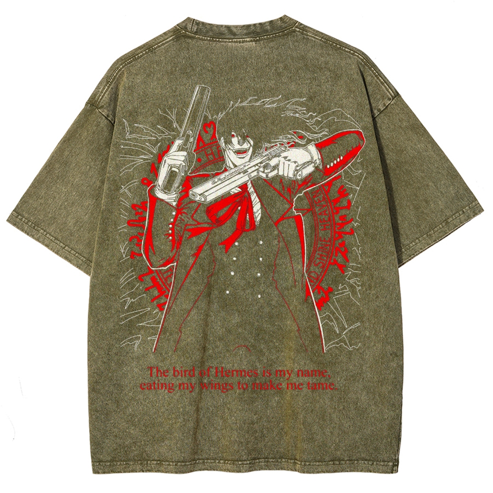 Hellsing Unisex Ultimate Vampire Unisex Fit Washed T-Shirt 2502000105