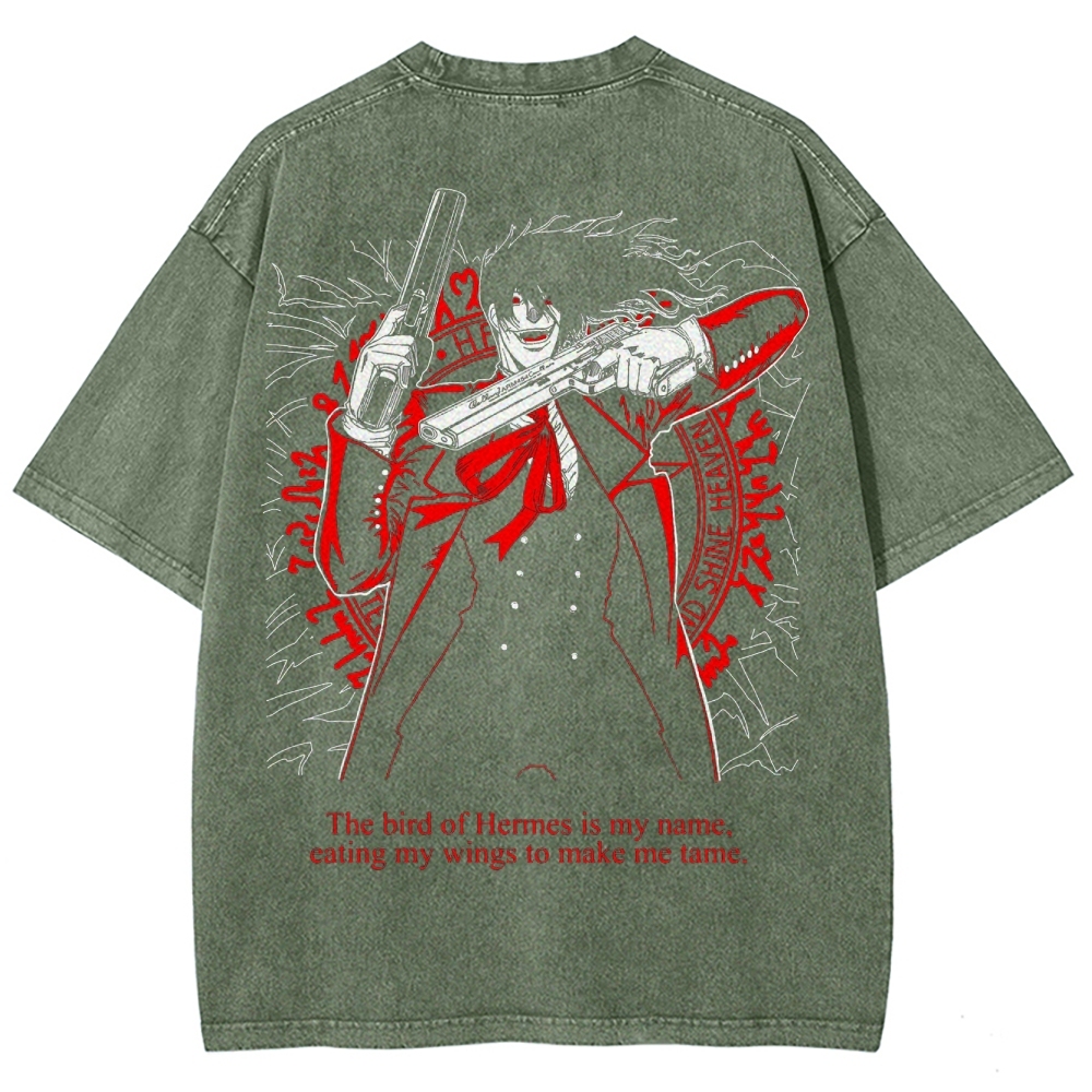 Hellsing Unisex Ultimate Vampire Unisex Fit Washed T-Shirt 2502000105