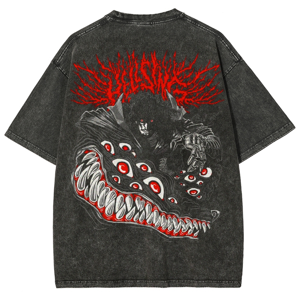 Hellsing Unisex Ultimate Vampire Unisex Fit Washed T-Shirt 2502000113