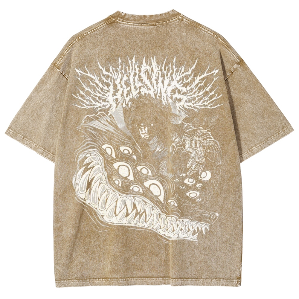 Hellsing Unisex Ultimate Vampire Unisex Fit Washed T-Shirt 2502000113