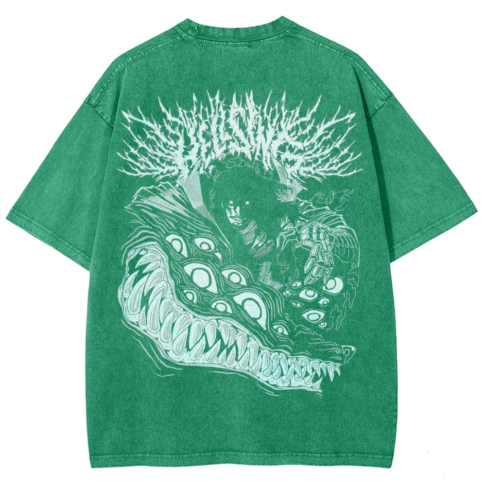 Hellsing Unisex Ultimate Vampire Unisex Fit Washed T-Shirt 2502000113