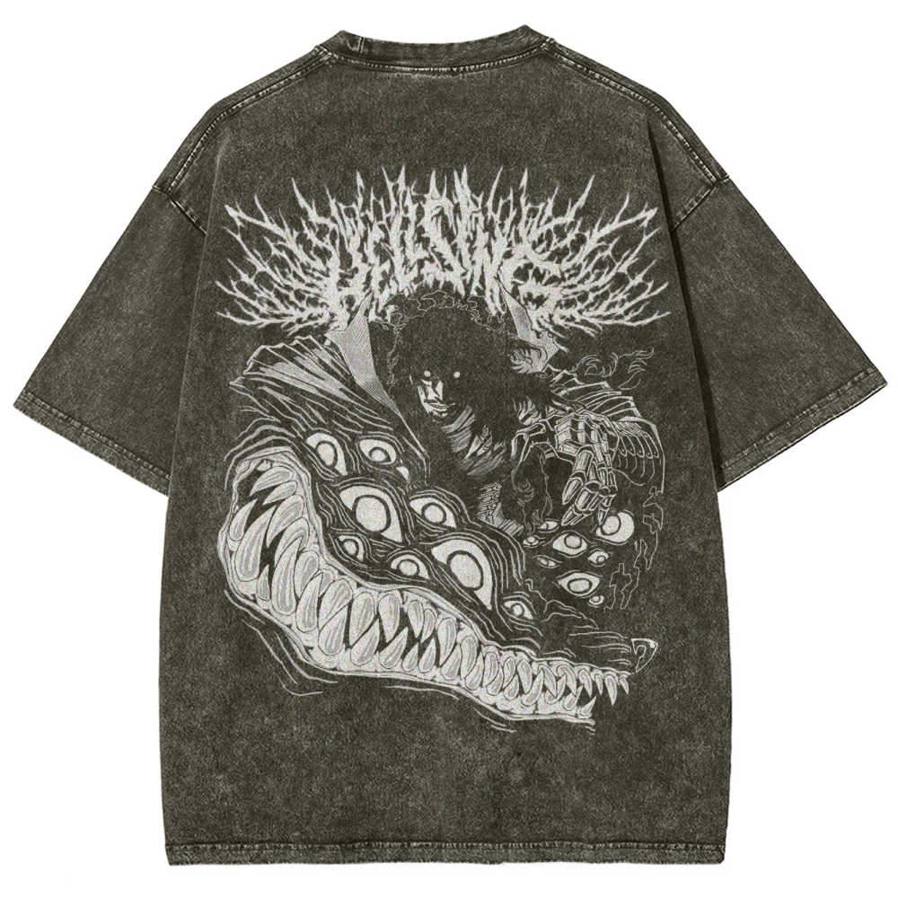 Hellsing Unisex Ultimate Vampire Unisex Fit Washed T-Shirt 2502000113