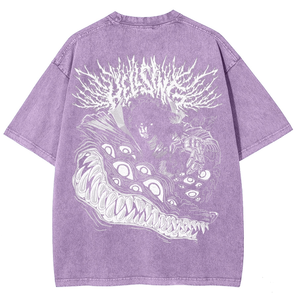 Hellsing Unisex Ultimate Vampire Unisex Fit Washed T-Shirt 2502000113