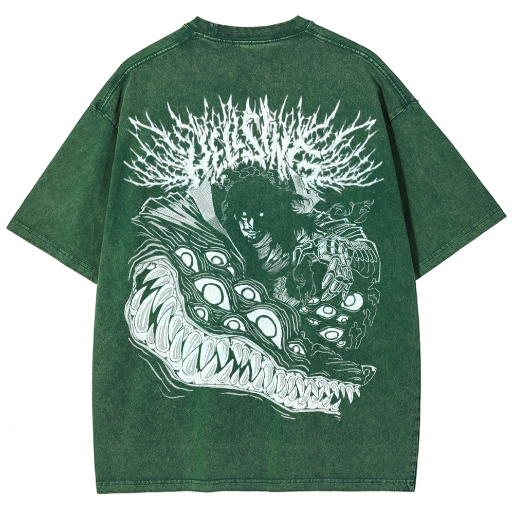 Hellsing Unisex Ultimate Vampire Unisex Fit Washed T-Shirt 2502000113