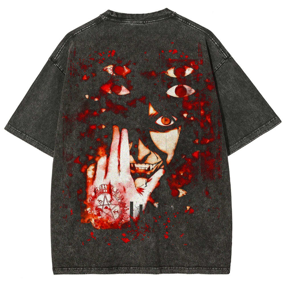 Hellsing Unisex Ultimate Vampire Unisex Fit Washed T-Shirt 2502000115